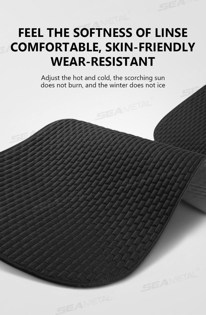 SEAMETAL Breathable Car Cover 100% Linen Cooling Cushion Wear-Resistant Sweat-Absorbing Seat Protector For Suv Sedan_voghion.com