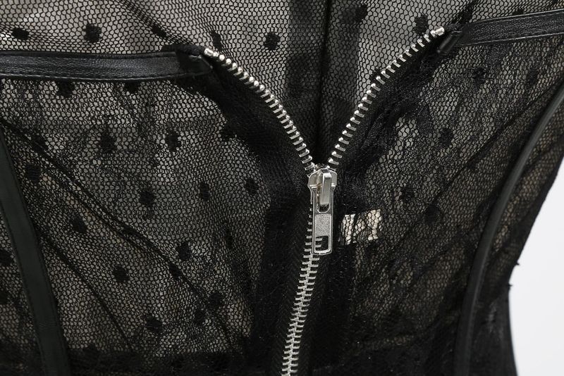 Robe en maille ajourée à la taille pour femme, jupe deux pièces à la mode_voghion.com