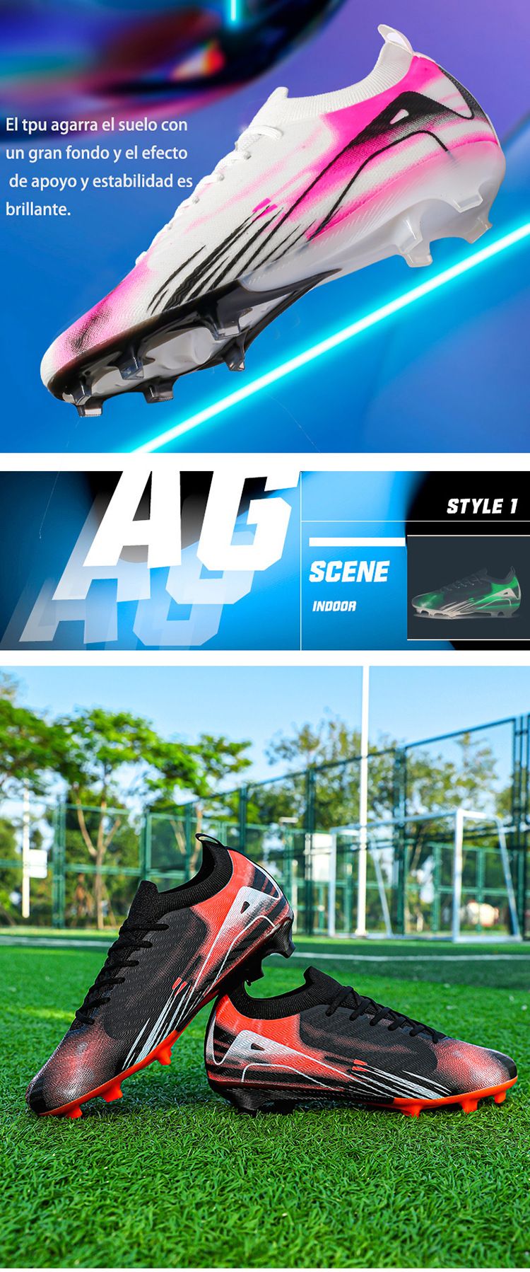Nahtlose, fliegende, gewebte Messi-Fußballschuhe für Herren, niedrige Oberseite, Teen-Spike-Smash-Trainings-Sneaker_voghion.com