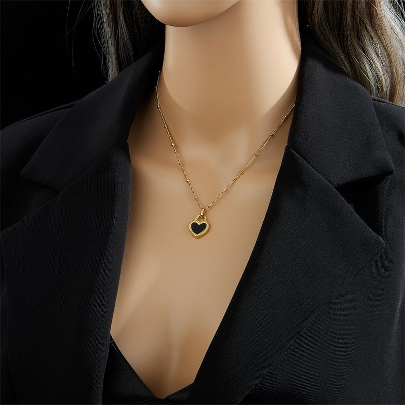 Collana con lucchetto in acciaio inossidabile 316L DIEYURO alla moda per donna, ciondolo a forma di cuore color oro, catena con clavicola, gioielli per il corpo alla moda per ragazze_voghion.com