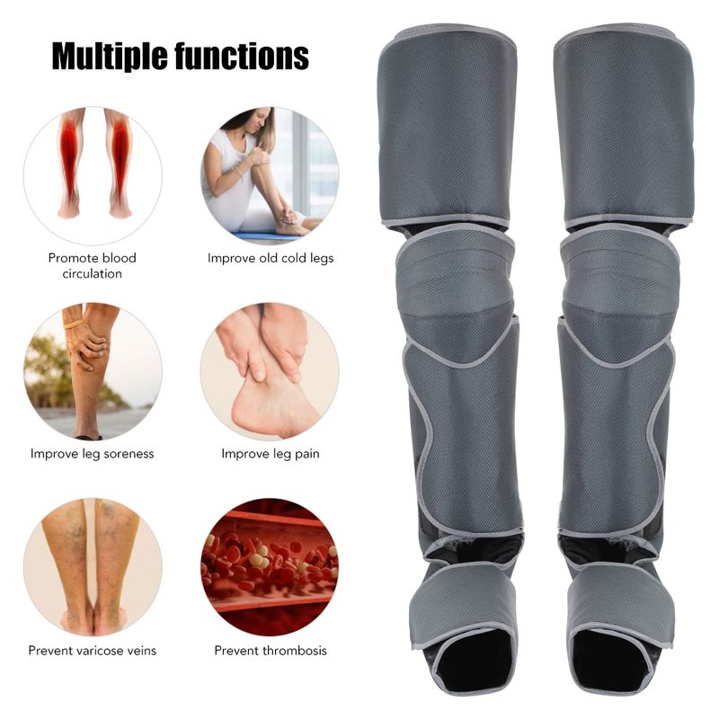 Intelligentes Beinmassagegerät, 3 Geschwindigkeiten, Heißkompresse, Luftdruck, Vibration, Muskelentspannung, Linderung von Müdigkeit, Oberschenkel- und Wadenfußmassage_voghion.com