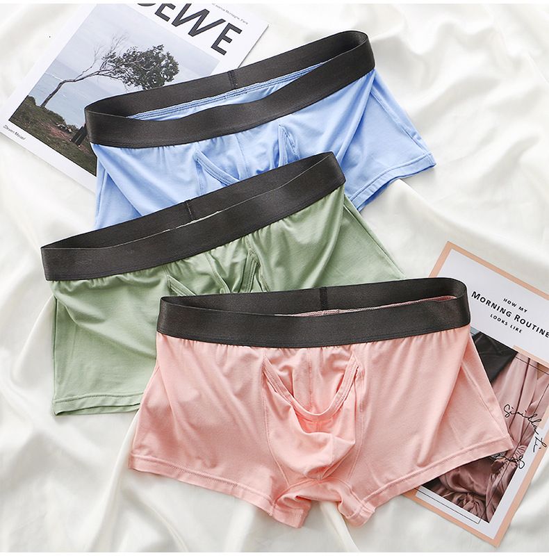 Bambusfaser-Slips für männliche Teenager Elefantennase offene Kugeltrennung Herren-Slips Boxershorts für Jungen_voghion.com