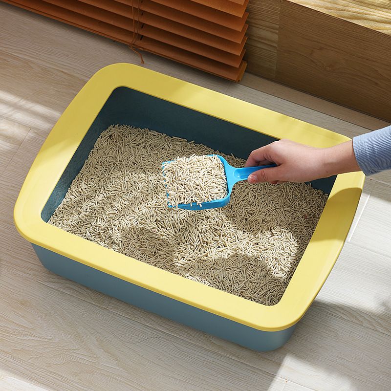 New Home Style, piccola lettiera rettangolare semichiusa con blocco di colore, anti-schizzi, per gatti_voghion.com