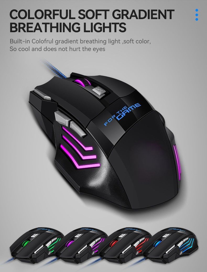 Digitex Digitex Manufacturer Wholesale Cross-Border G6 Wired 7-Button Colorful Breathing Light PUBG Recoil Control Gaming Mouse_voghion.com