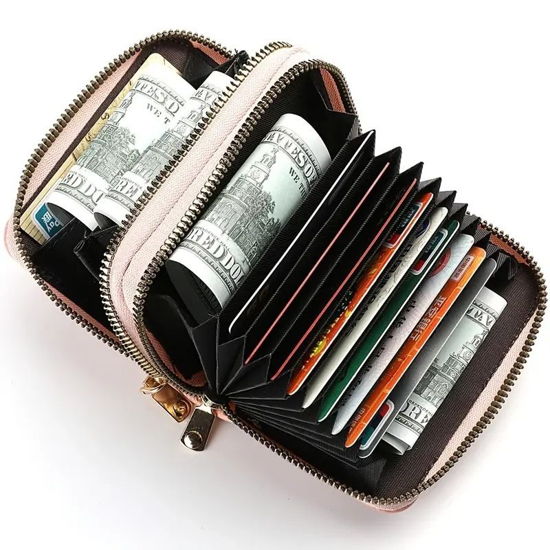 Foreign trade hot-selling crocodile pattern double zipper wallet large capacity double-layer clutch bag card holder suitable for going out all-in-one bag_voghion.com