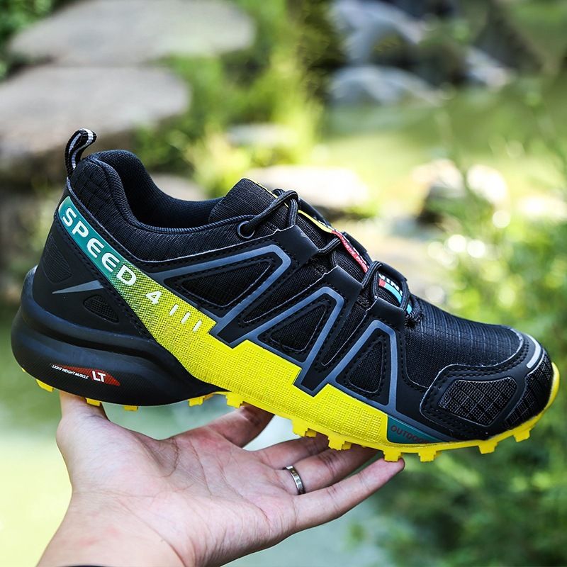 Zapatillas de running de malla transpirable para hombre, talla grande, antideslizantes, para deportes al aire libre y viajes, para cross country y uso informal._voghion.com