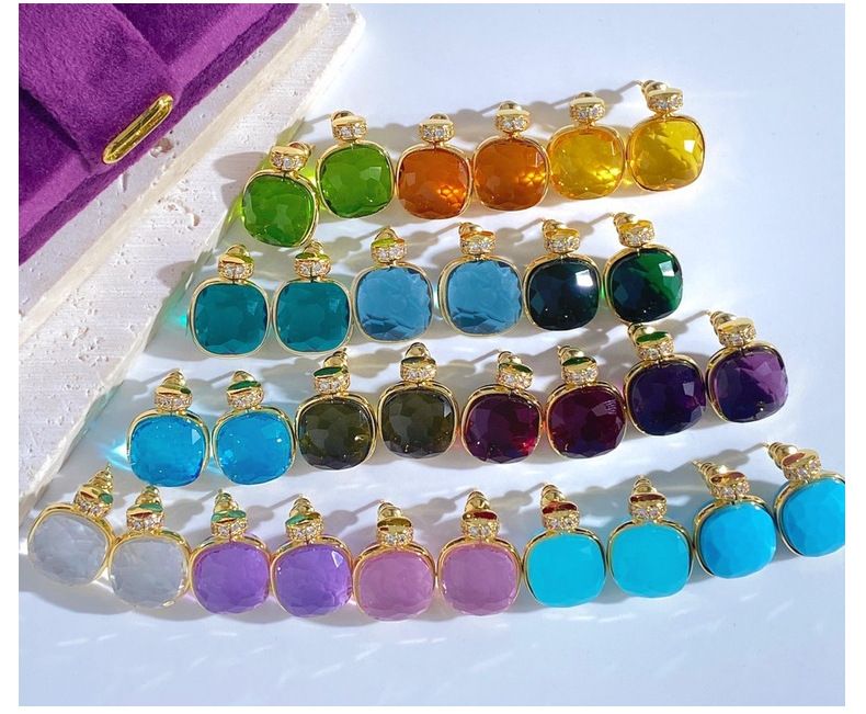 Damessieraden Creatief origineel ontwerp Parfumfles Kristallen enkele bloem ketting Oorbellen Kunstmatige kristal ketting Oorbellen_voghion.com