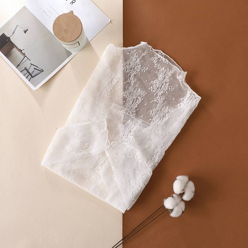 Women's Clothing New High End Lace Bottoming Shirt For Women In Spring And Autumn Tight Long Sleeved Mesh Tops Sexy Inner Shirt_voghion.com
