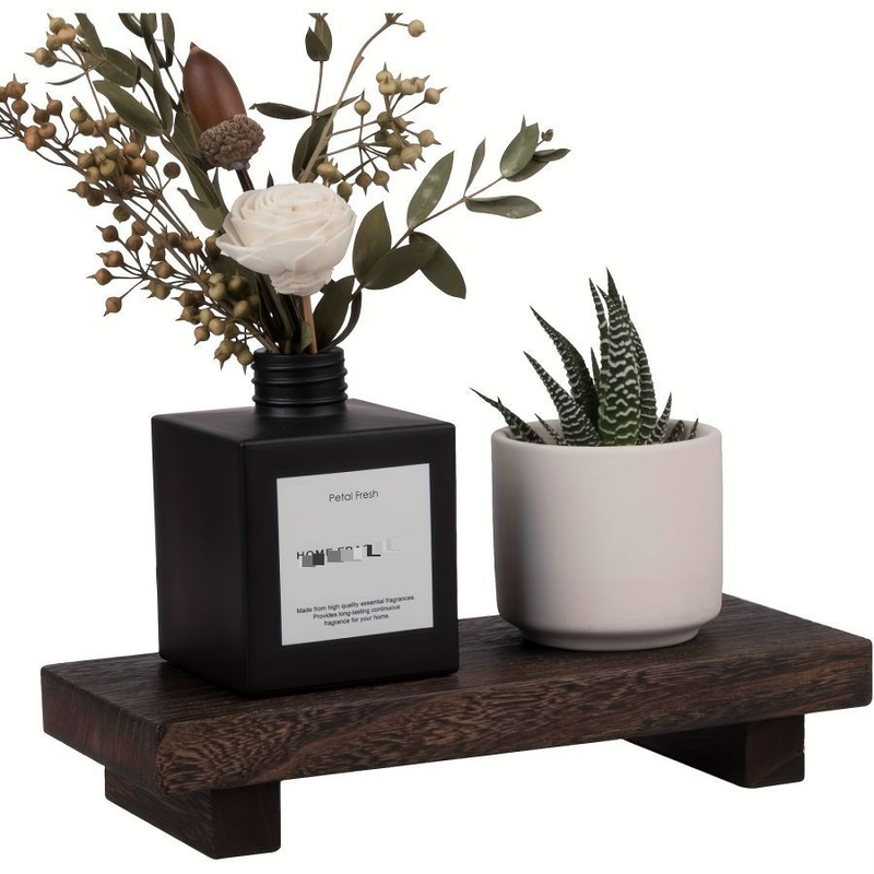 Wooden Square Rack Figurine Organizer Display Desktop Photo Decoration Storage Board_voghion.com
