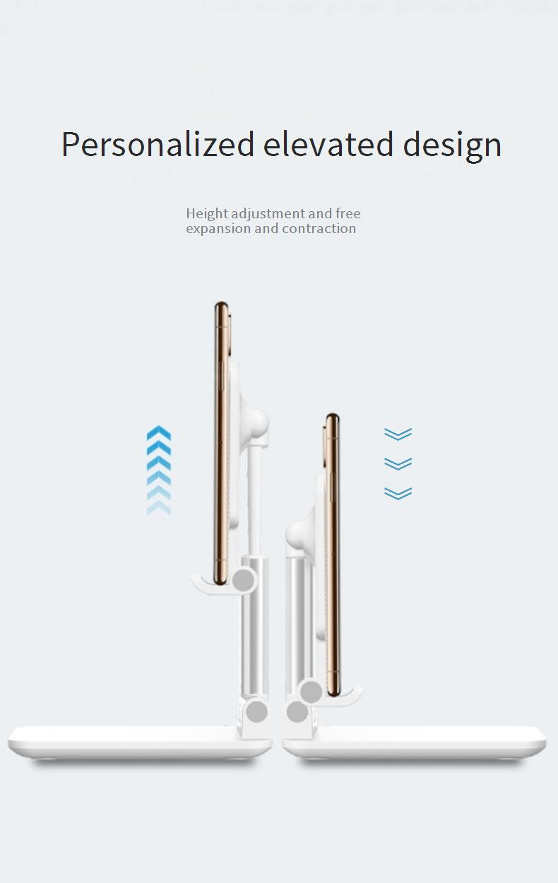 Adjustable Phone Stand Holder For Desk, Foldable & Extendable, Compatible With Smartphones & Tablets, Perfect For Online Classes, Live Streaming_voghion.com