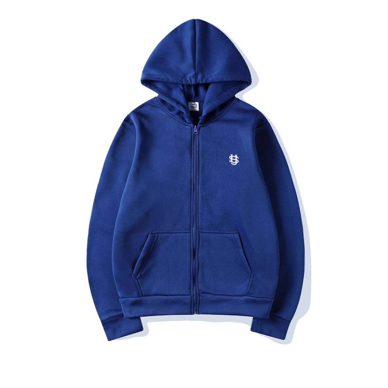 Moletom masculino com capuz grande e zíper, moderno e com logotipo minimalista - Moletom unissex streetwear (P-3GG)_voghion.com