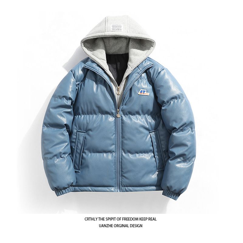 Abbigliamento da uomo Giacca invernale da uomo in similpelle spessa con fodera in pile e paillettes, piumino, stile due in uno_voghion.com