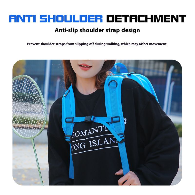 Lightweight Single Shoulder Sports Bag For Tennis & Badminton Rackets, Durable Oxford Fabric, Unisex Design For Outdoor Activities_voghion.com