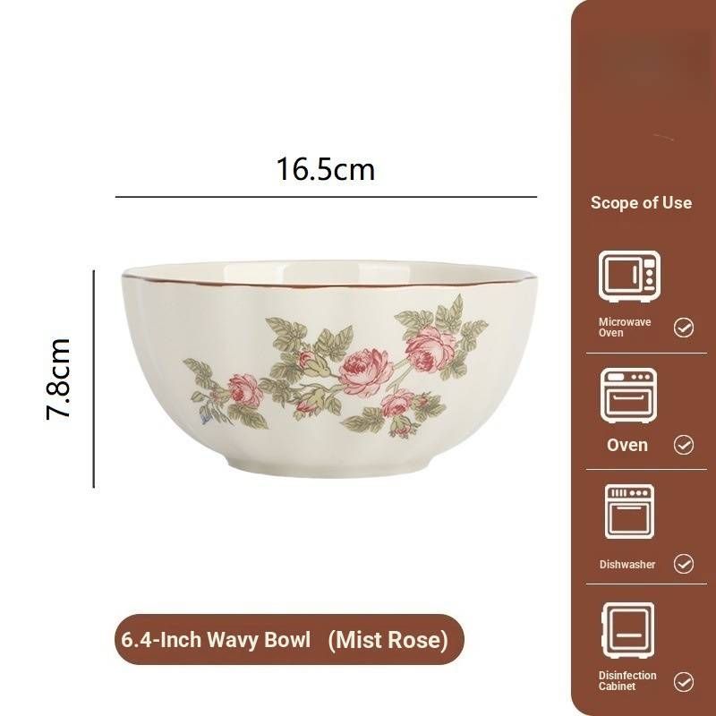 French-Style Ceramic Dinnerware Set – 16-Piece Nordic Aesthetic Bowl & Plate Gift Box, Floral Embossed, Microwave Safe, Elegant Tableware For Home_voghion.com