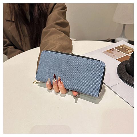 Produttori di borse da donna, portafoglio in tela, borsa a mano con cerniera semplice e lunga da donna, grande capacità, borsa per cellulare alla moda_voghion.com