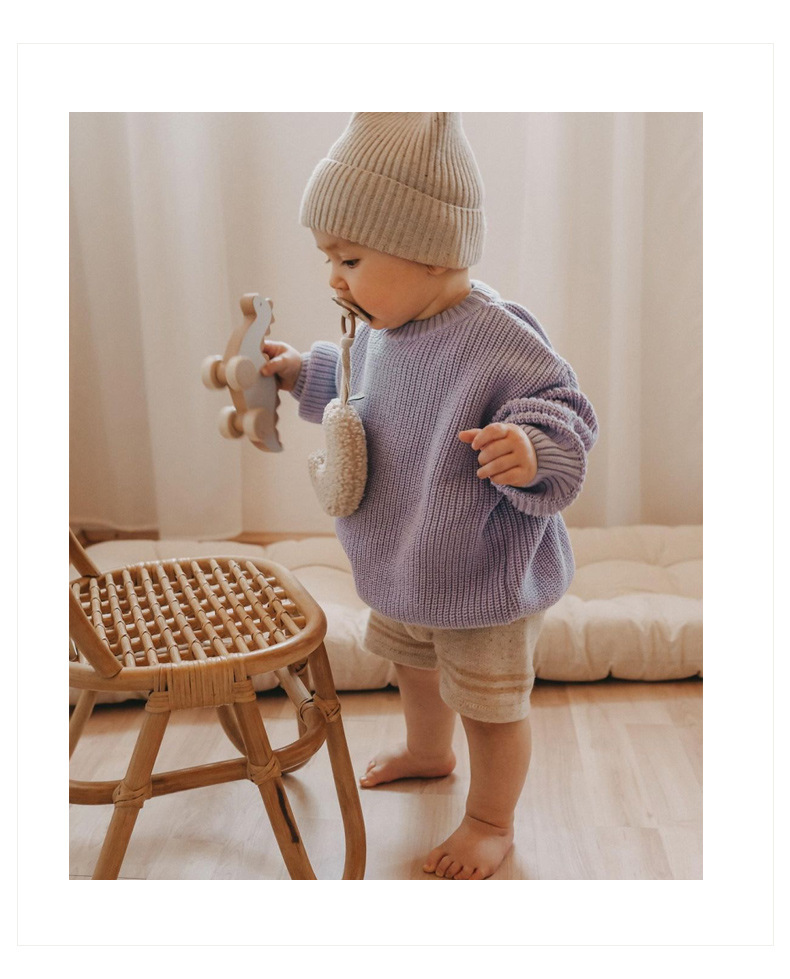 Ins hot style foreign trade cross-border children's clothing baby sweater baby boy girl child autumn and winter loose knitted jacket_voghion.com