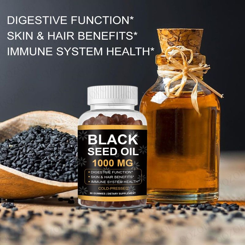 New In Stock Free Shipping Hot Selling Black Seed Oil BLACK SEED OIL Gummies Source Factory_voghion.com