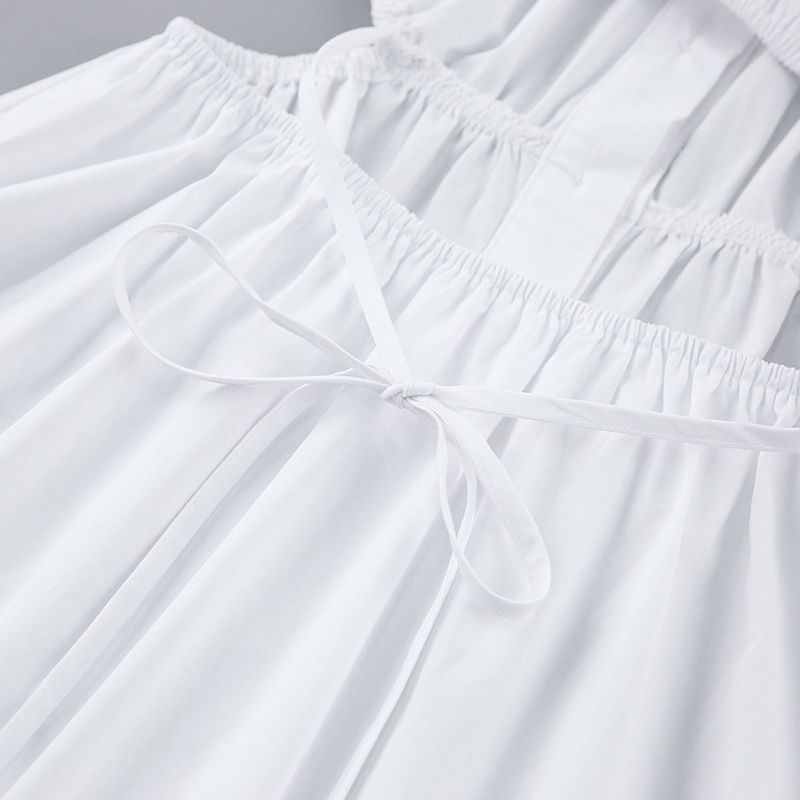 Gonna da pendolare con lacci e design a maniche lunghe con vita cava da donna_voghion.com