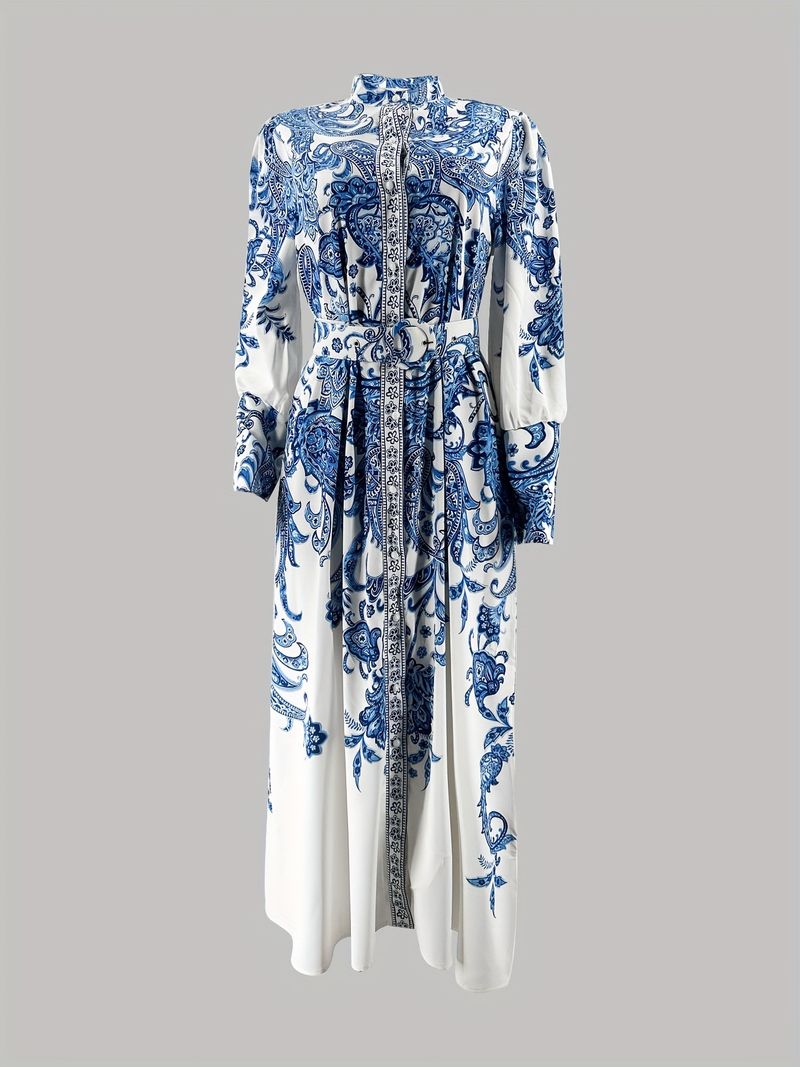 Women's Casual Fashion Temperament Elegant Vacation Contrast Color Open Button Long Coat_voghion.com