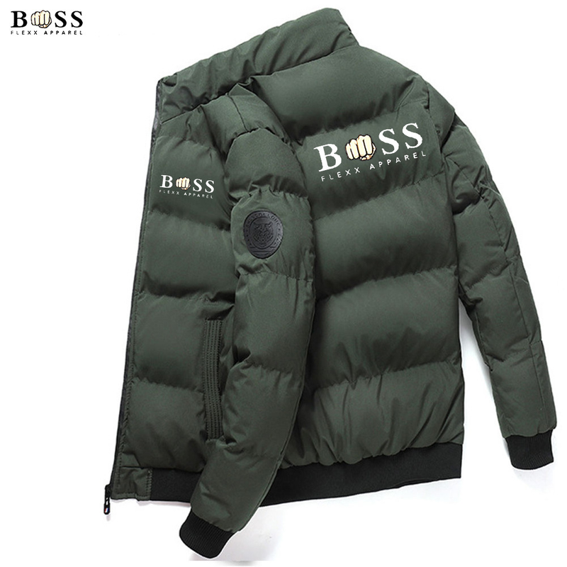 Giacca imbottita con collo alto da uomo, autunno e inverno, giacca imbottita calda e spessa, giacca di piumino, giacca imbottita bella, spot_voghion.com