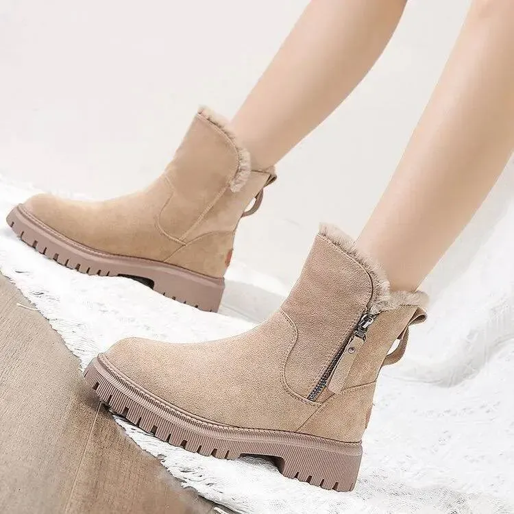 Snow Winter 2023 New Plus Veet Woman Warm Thick Cotton Shoes Furry Black Women Boots Botas De Mujer Ddmysaturn_voghion.com