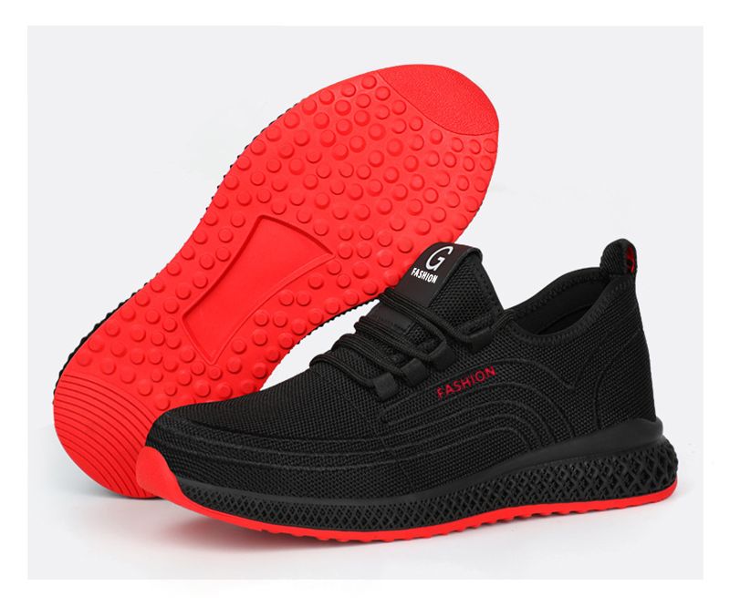 Scarpe da lavoro con punta in acciaio e rete traspirante Manlegu, scarpe da lavoro traspiranti per uomo e donna, stivali di sicurezza leggeri e antiforatura_voghion.com