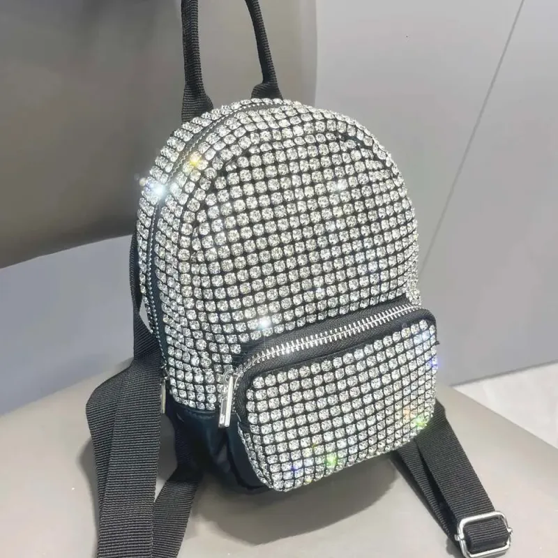 2025 Shiny Crystal Backpack Rhinestone Handmade Purses And Handbags Designer Backpacks Purse Bag_voghion.com