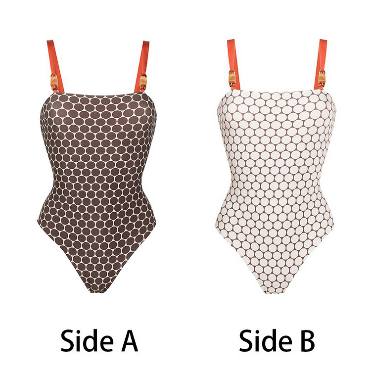 Hermashi Damen-Badeanzug mit beidseitigem Druck – Hochwertige Wendebademode_voghion.com