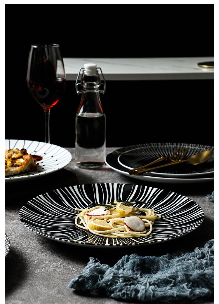 Nordic Plating Tableware Simple Creative Pasta Western Dessert Unique Restaurant Plate_voghion.com
