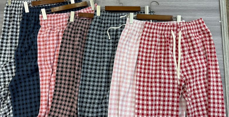 Damen Plaid Herbst Winter Neue Lose Drapierte Schlaf Petite Hohe Taille Abnehmen Gerade Weite Beinhose_voghion.com