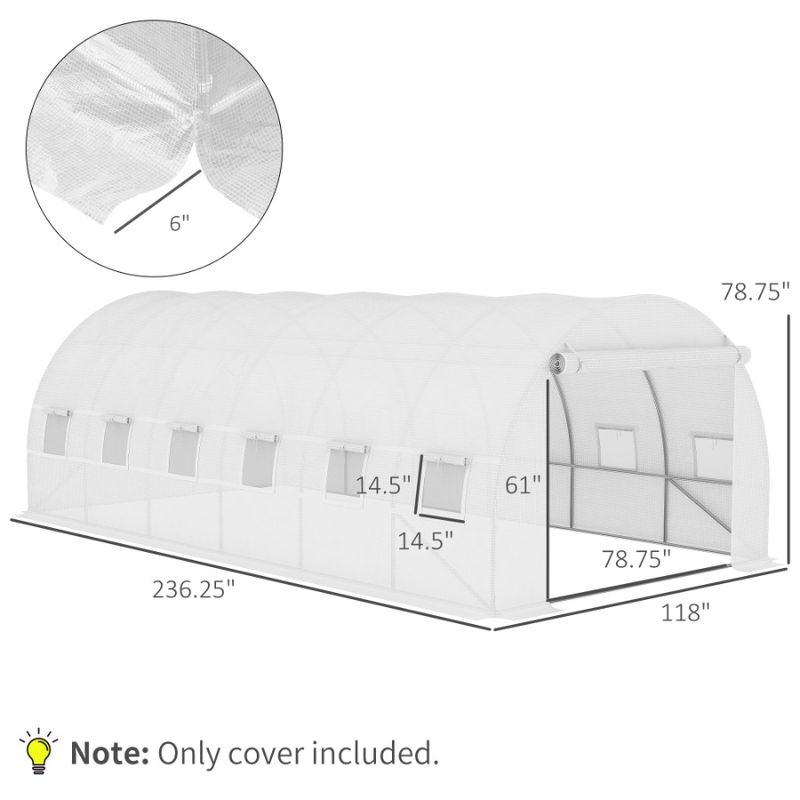 9.8' Cover Duty Sheeting 6.6' X Greenhouse Windows Do Hoop X 19.7' 12 Tarp Plastic Waterproof With House Heavy For Replacement_voghion.com