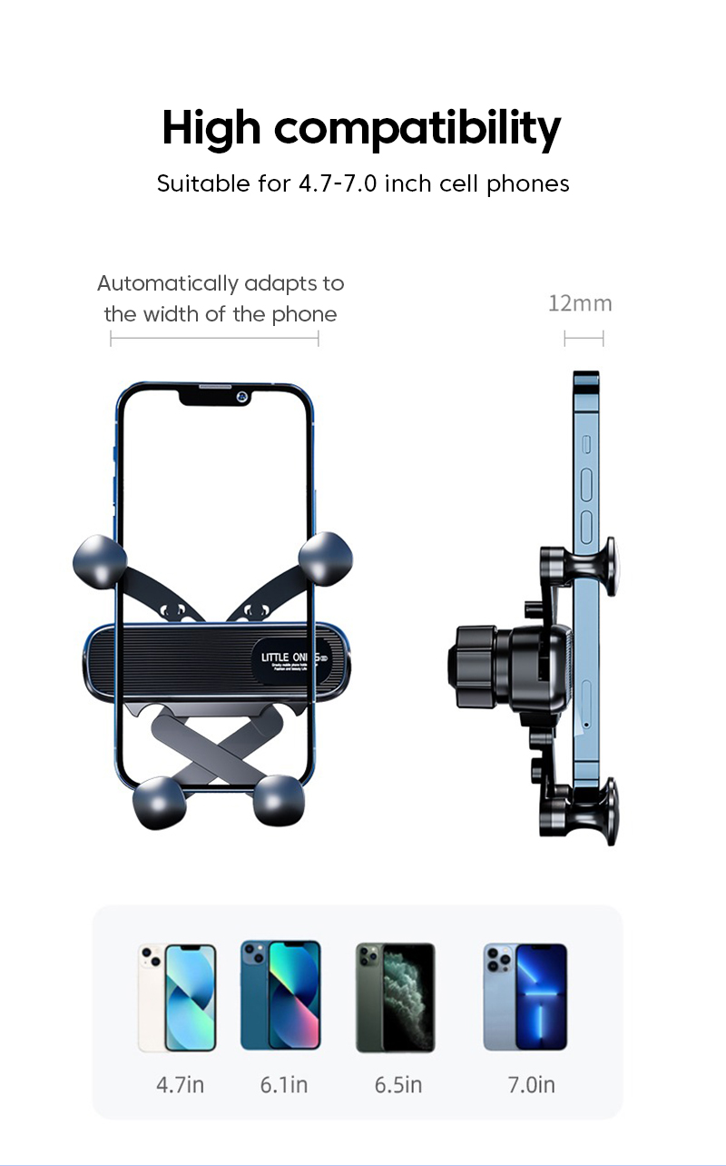 rotating 360 ° gravity car phone holder air vent clip type phone holder smartphone GPS support iPhone Xiaomi S smart_voghion.com