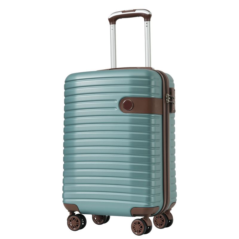 Luggage Sets 3 Piece Carry On Luggage 22x14x9 Airline Approved, Lightweight Hardshell ABS Suitcases With Wheels, 20 Inch, Blue_voghion.com