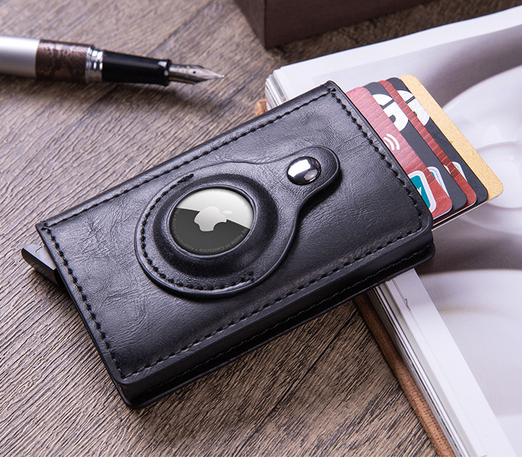 Airtag location tracker pickup wallet can be installed, simple creative business multi-function wallet wallet card Package X-81_voghion.com