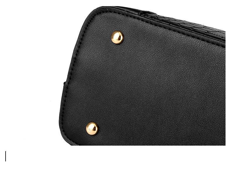 Handbag Set For Women Fashion Simple Crocodile Bag Shoulder Bun Mother Bag Two Sets_voghion.com