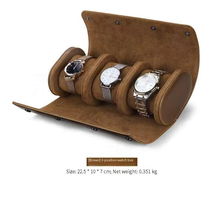 Domače shranjevanje Prenosna škatla za shranjevanje ur Mehanska ura Visokokakovostno usnje Večnamenska prenosna potovalna torba proti padcu Preprosta torba za uro_voghion.com