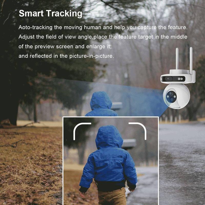 Solar-Powered 4G Dual Lens Security Camera - Outdoor Waterproof Low Power Consumption Remote Viewing Via Mobile App Night Vision No Wiring Needed_voghion.com