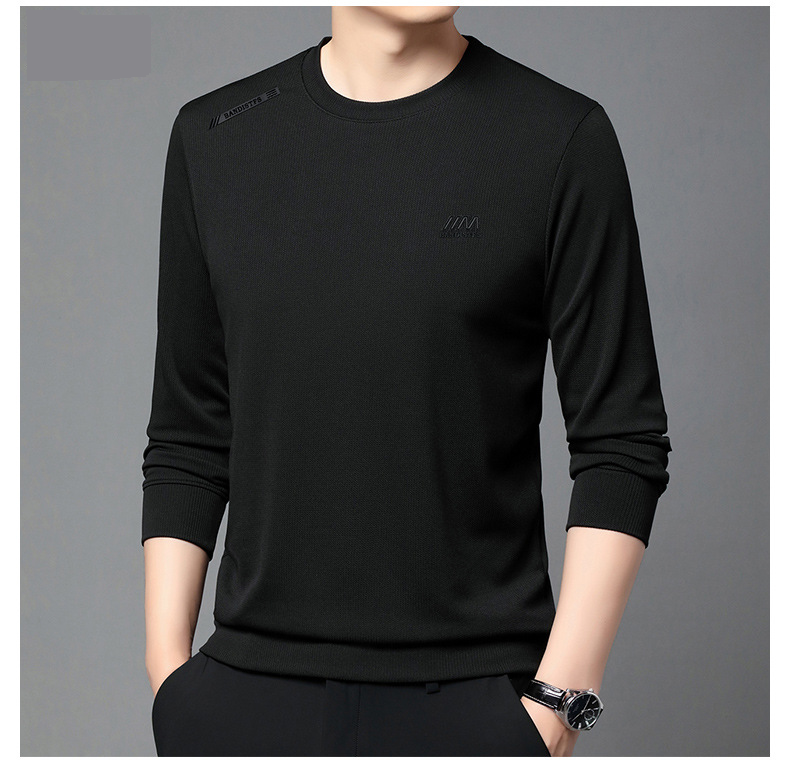Herrenbekleidung Sweatshirt Rundhals Herren Fleece Sweatshirt Winter Warm Casual Pullover Langarm T-Shirt Loose Fit Fashion Crewneck Top_voghion.com