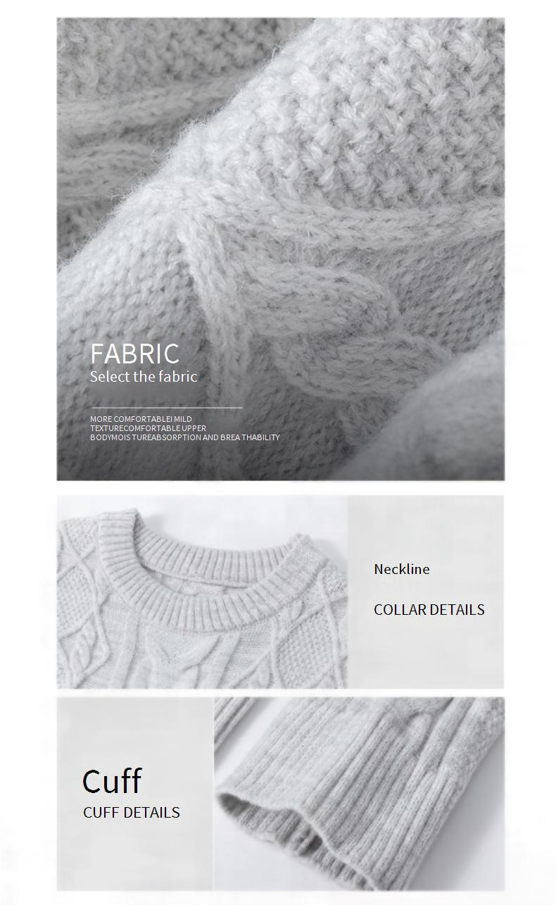 Diamond-Knit Unisex Trui – Relaxte Ronde Hals Trui (M-3XL, 3 Klassieke Kleuren)_voghion.com