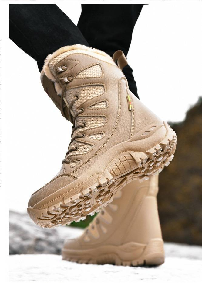 Men's & Women's High Top Winter Boots - Waterproof Snow Boots With Fleece Lining For Outdoor, Hiking, And Casual Wear - Multiple Colors & Sizes_voghion.com