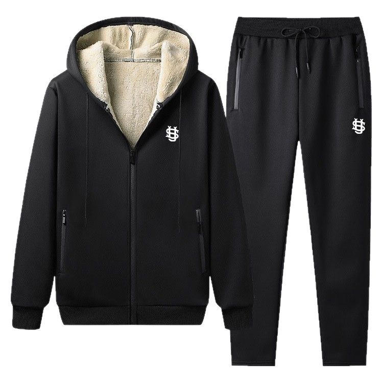 Hochwertiger, dicker Wintermantel für Herren – Langarm-Oberbekleidung aus Polyester mit Kapuze und entspannter Passform, Business-Casual-Stil (Grau, Schwarz)_voghion.com