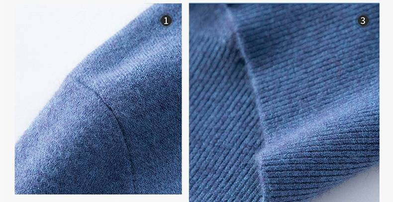 Maglione termico da uomo con mezza zip – Maglia invernale da pendolarismo con collo alto (grigio scuro/blu notte/nero/cammello)_voghion.com
