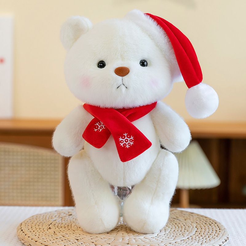 Movable Joint Christmas Teddy Bear Plush Toy - 30cm Soft Stuffed Animal Doll With Sweater/Cape/Scarf Outfits, Perfect Gift For Kids & Couples_voghion.com