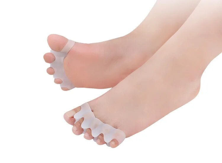 Palmilhas de gel correção de hálux valgus, corretor de silicone ortopédico, martelo separador, alisador, espalhador, almofada de pé_voghion.com