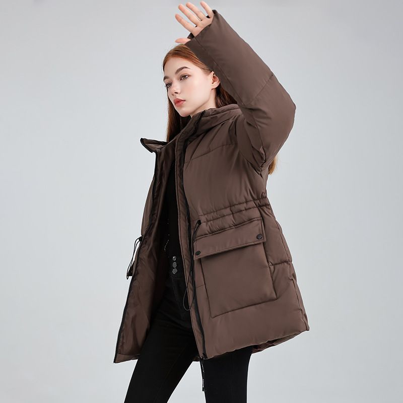 Women's Clothing Women's Oversized Puffer Jacket - Hooded Winter Coat With Quilted Detailing_voghion.com
