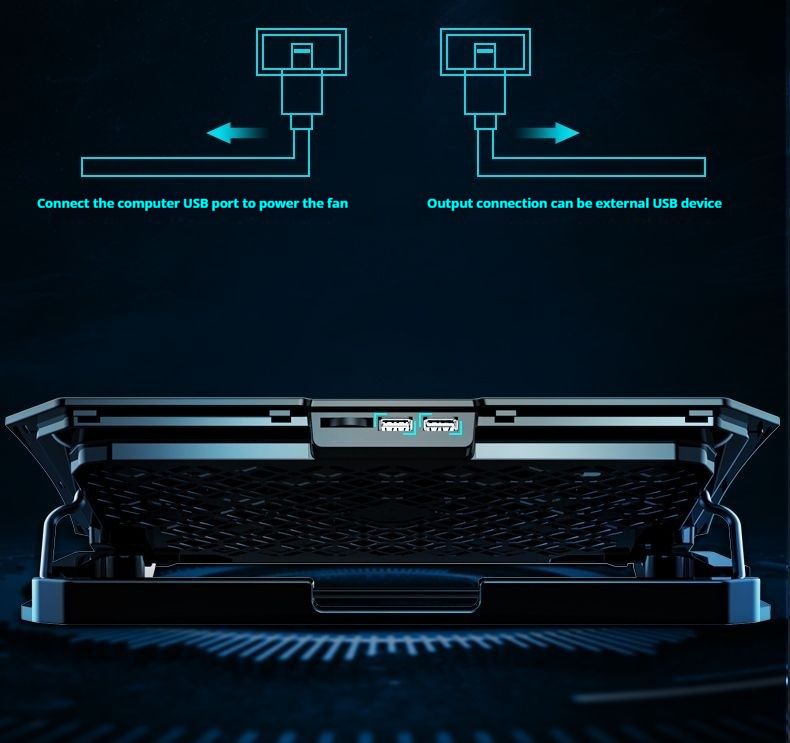 Cooler Silent Stand For 14-15.6 Inch Laptop Cooling Pad With Fan_voghion.com