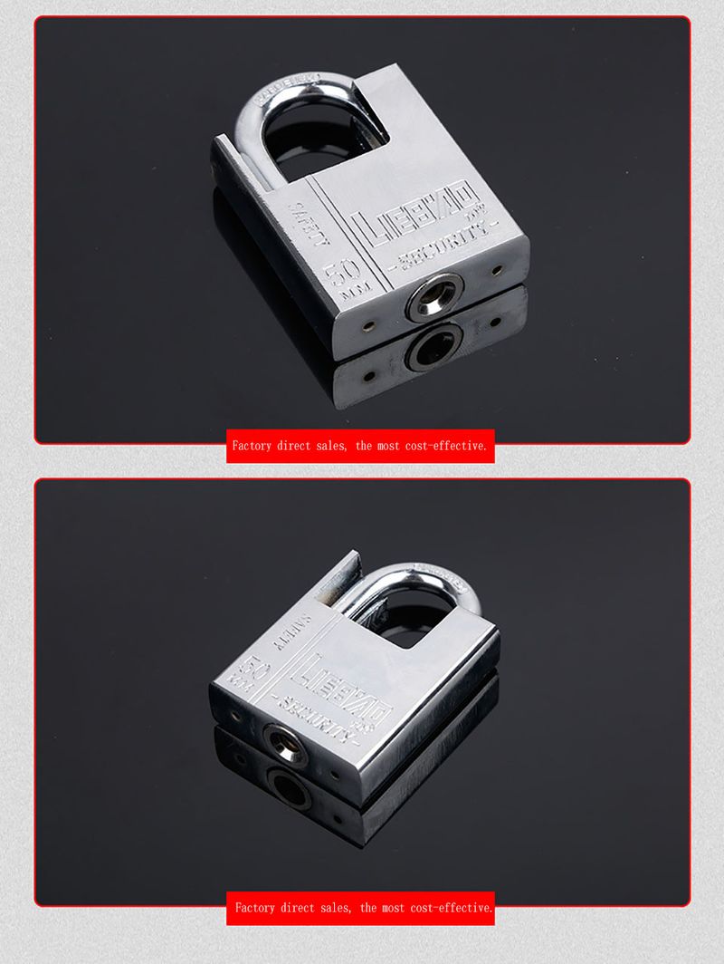 Cadenas à clé étanche et antirouille, cadenas multifonctionnel, serrure de fenêtre à tête déverrouillée antivol pour porte_voghion.com