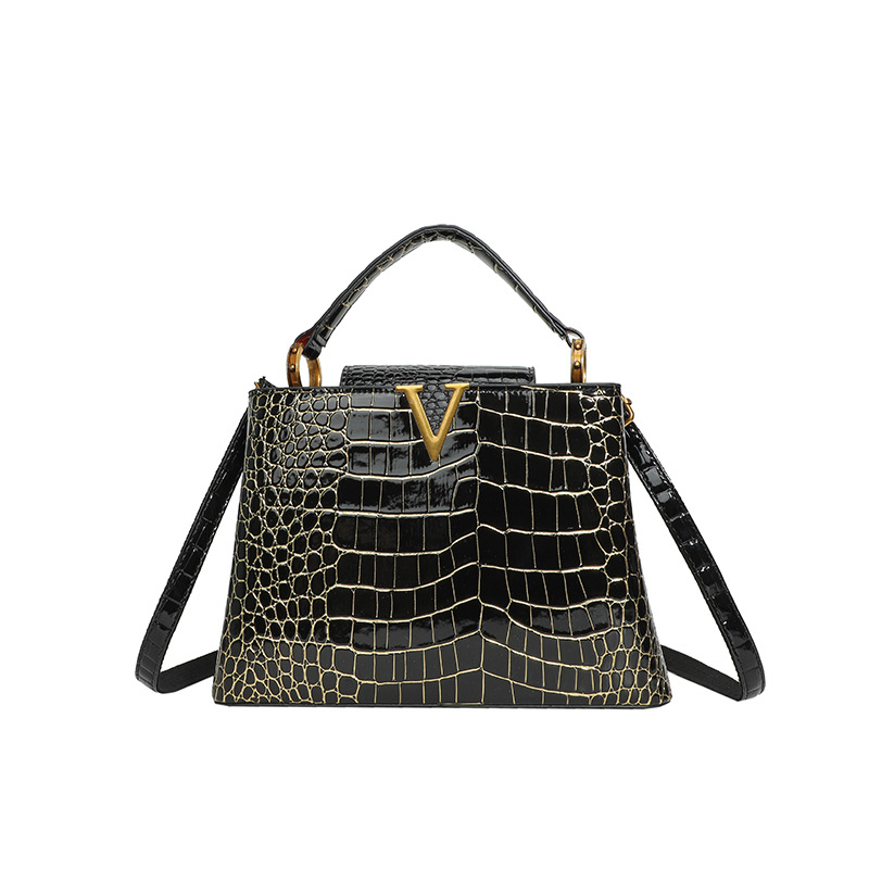 Beibei Shangpin 2023 Nuova moda leggera di lusso modello coccodrillo da donna elegante a mano con una spalla obliqua a cavallo_voghion.com