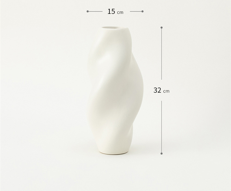 BAIJIAYUE Vase en céramique mate décoration nordique modèle créatif chambre salon artisanat de la maison_voghion.com