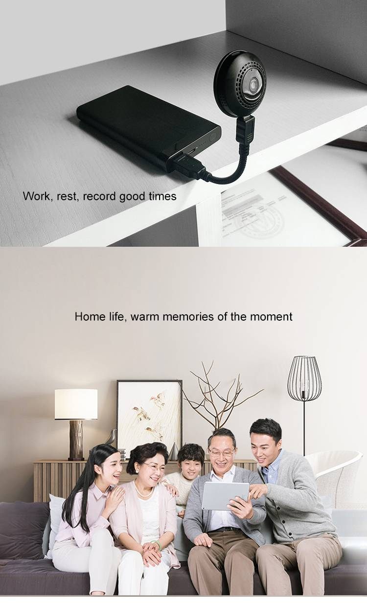 Power Outage Continuity Wireless WIFI Home Security HD Night Vision Miniature Mobile Surveillance Camera_voghion.com